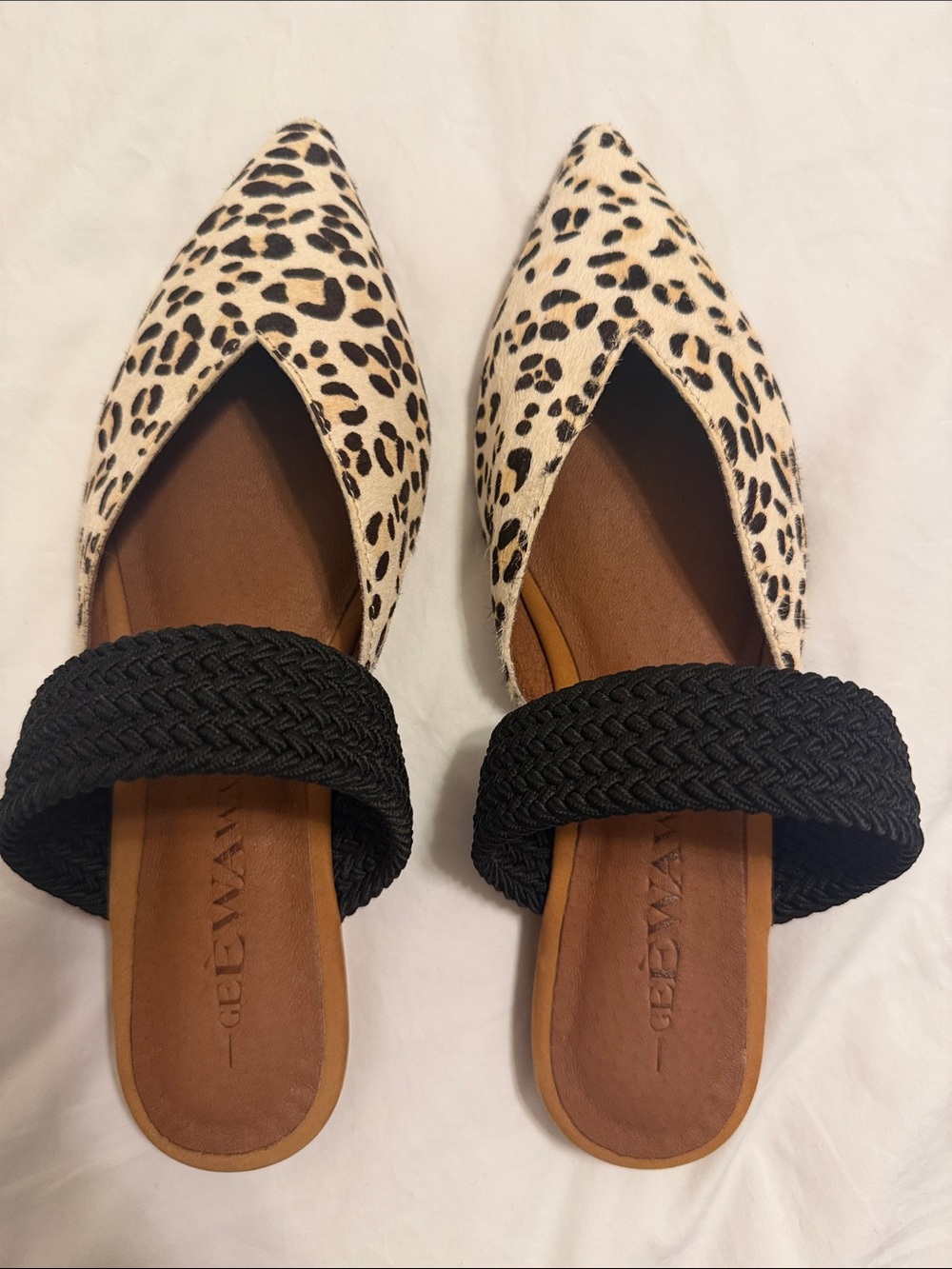Anthropologie Gee Wawa Leopard flats